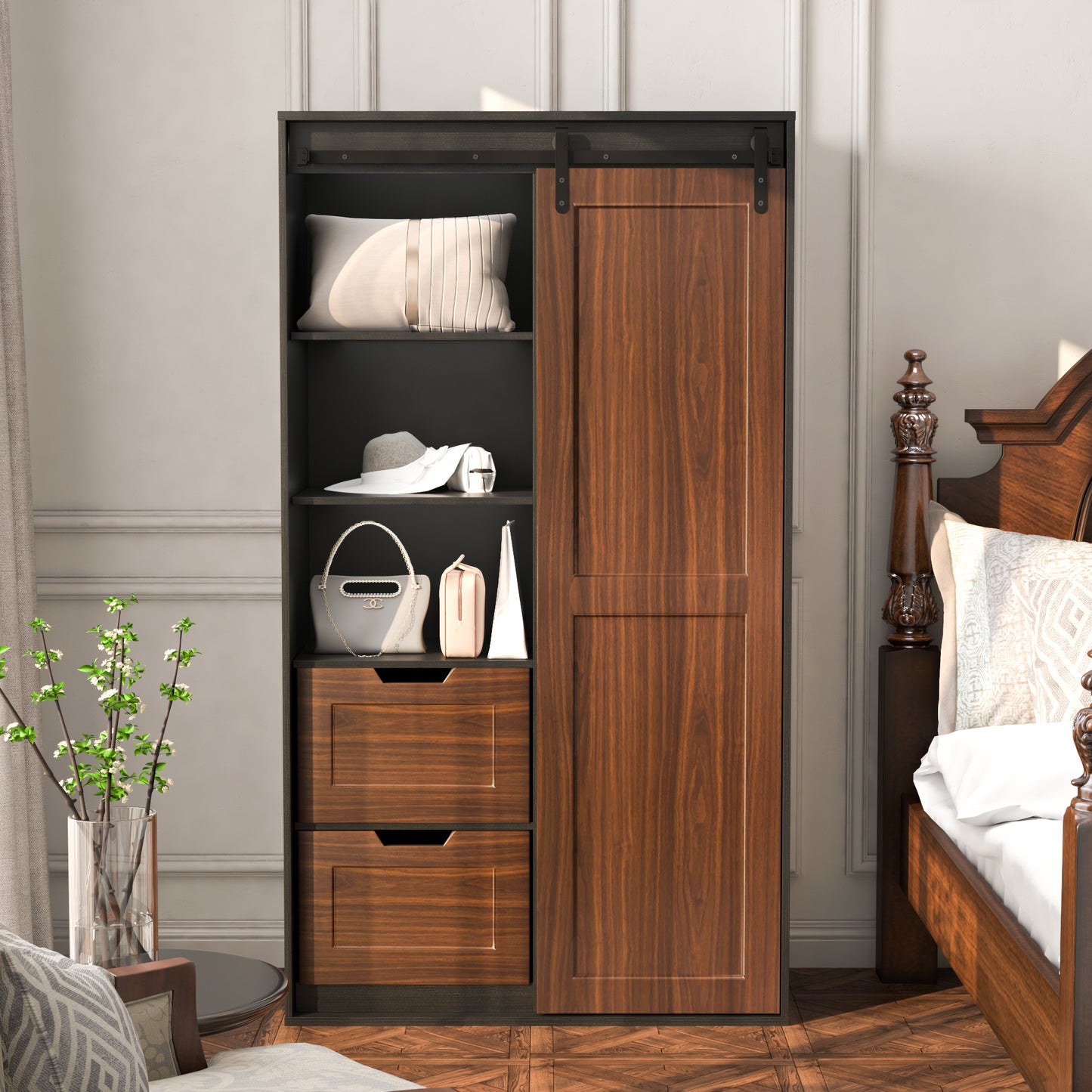 Reon Closets Storage Cabinet - Brown