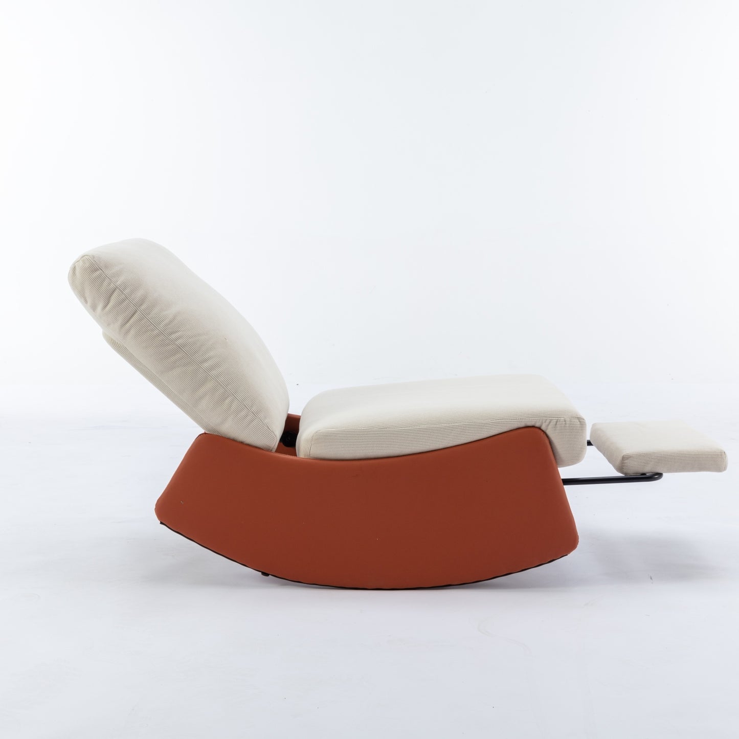 Stella Modern Rocking Chair Recliner - Orange+Beige