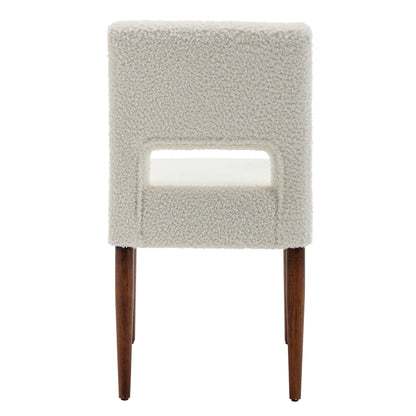 Giordano Dining Chairs with Solid Wood (Set of 2) - Cream