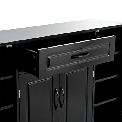 Mali Sleek and Modern Shoe Cabinet - Black