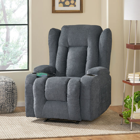 Lola Massage Recliner Chair - Charcoal