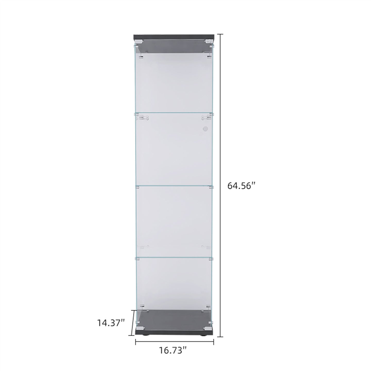 Mexi 4 Shelves Glass Display Cabinet