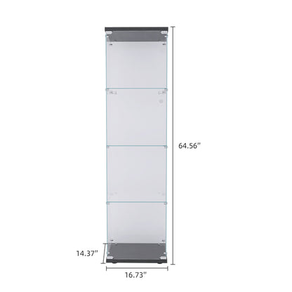 Mexi 4 Shelves Glass Display Cabinet