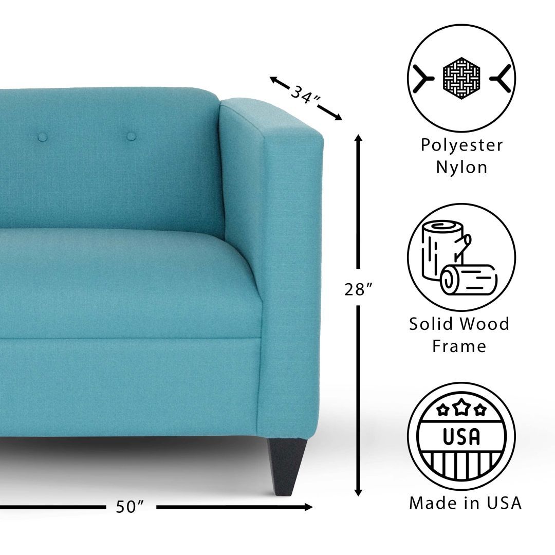 Hansen Loveseat Sofa - Teal