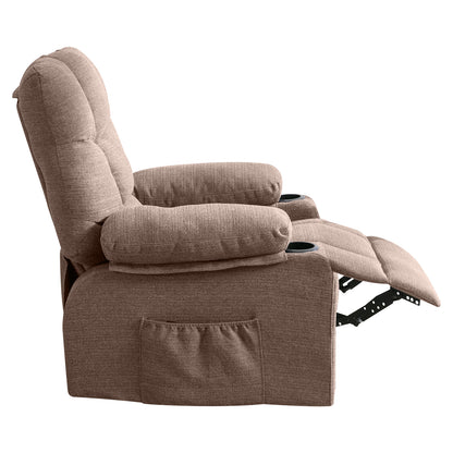 Jayla Recliner Chair Massage Heating sofa with USB - Brown