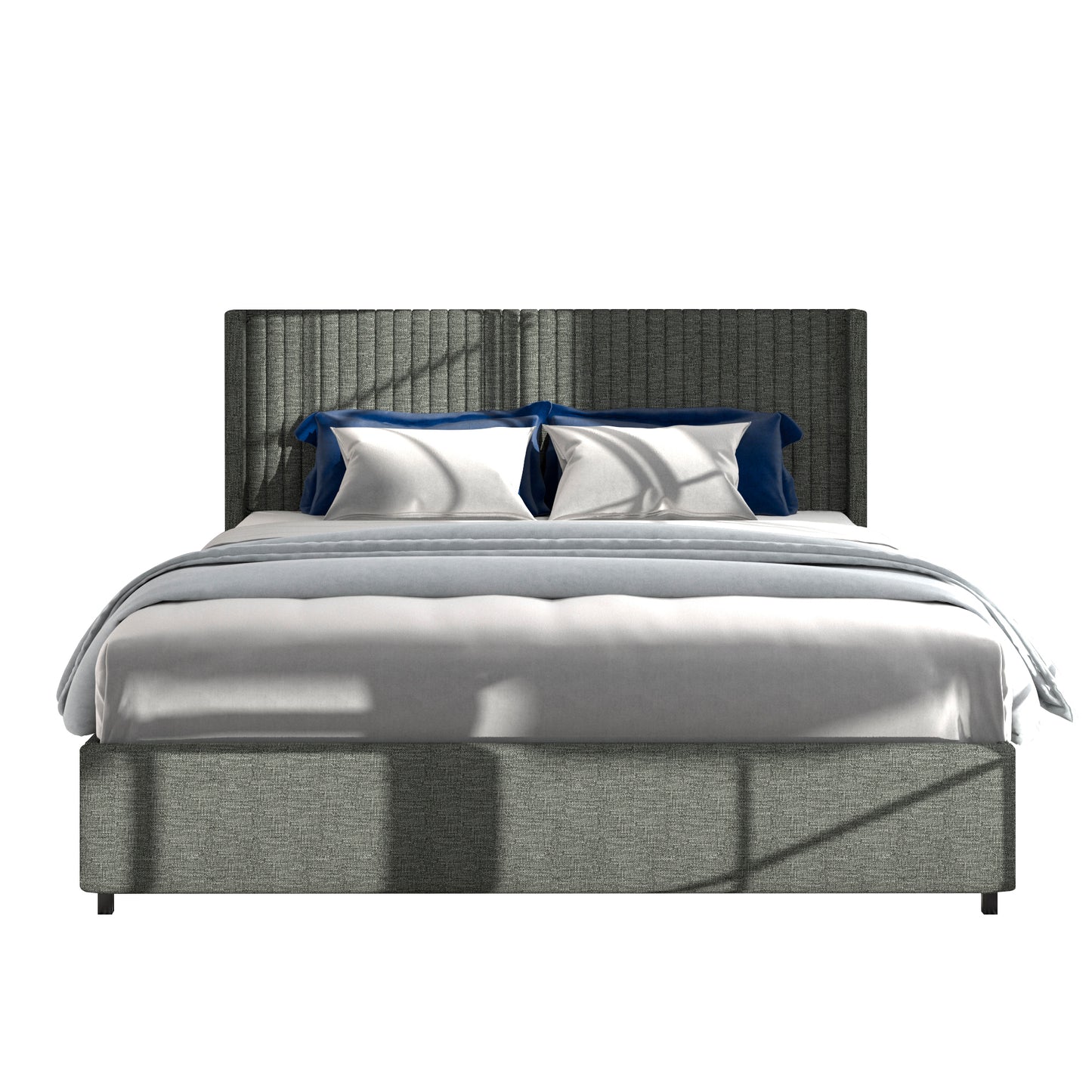 Anna Queen Size Platform Bed - Gray