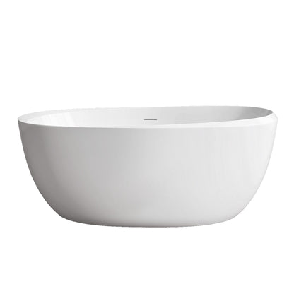 Mody 59" Acrylic Freestanding  Soaking Bathtub - Gloss White