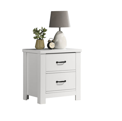 Meda 2-Drawer Nightstand - White