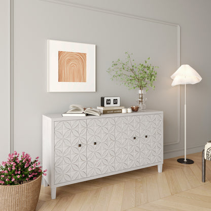 Layla Buffet Server Cabinet - White Washed