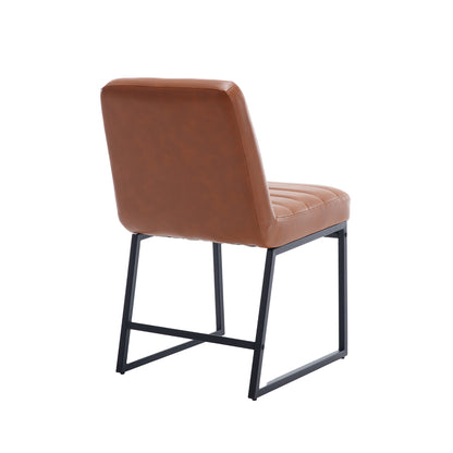 Bibi Dining Chairs with Metal Legs (Set of 2) - Brown