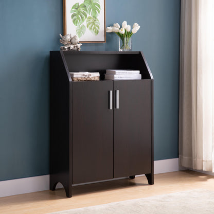 Cory Two Door Shoe Storage Cabinet - Espresso