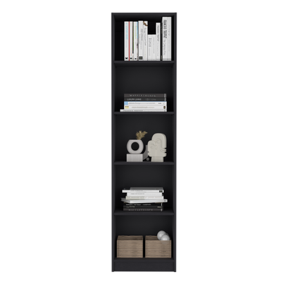 Kris Bookcase with 5-Tier Shelves - Black