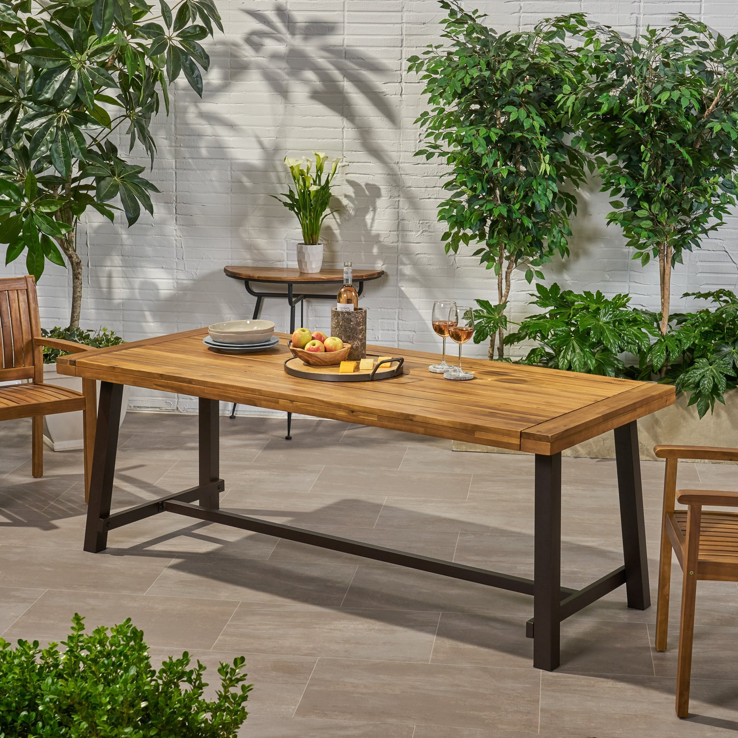 Melita Patio Wood Dining Table -  Teak