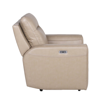 Elena Silhouette Leather Power Reclining  - Tan