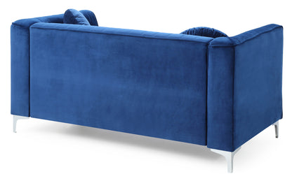 Enzo II Sloped Arm Loveseat - Navy Blue