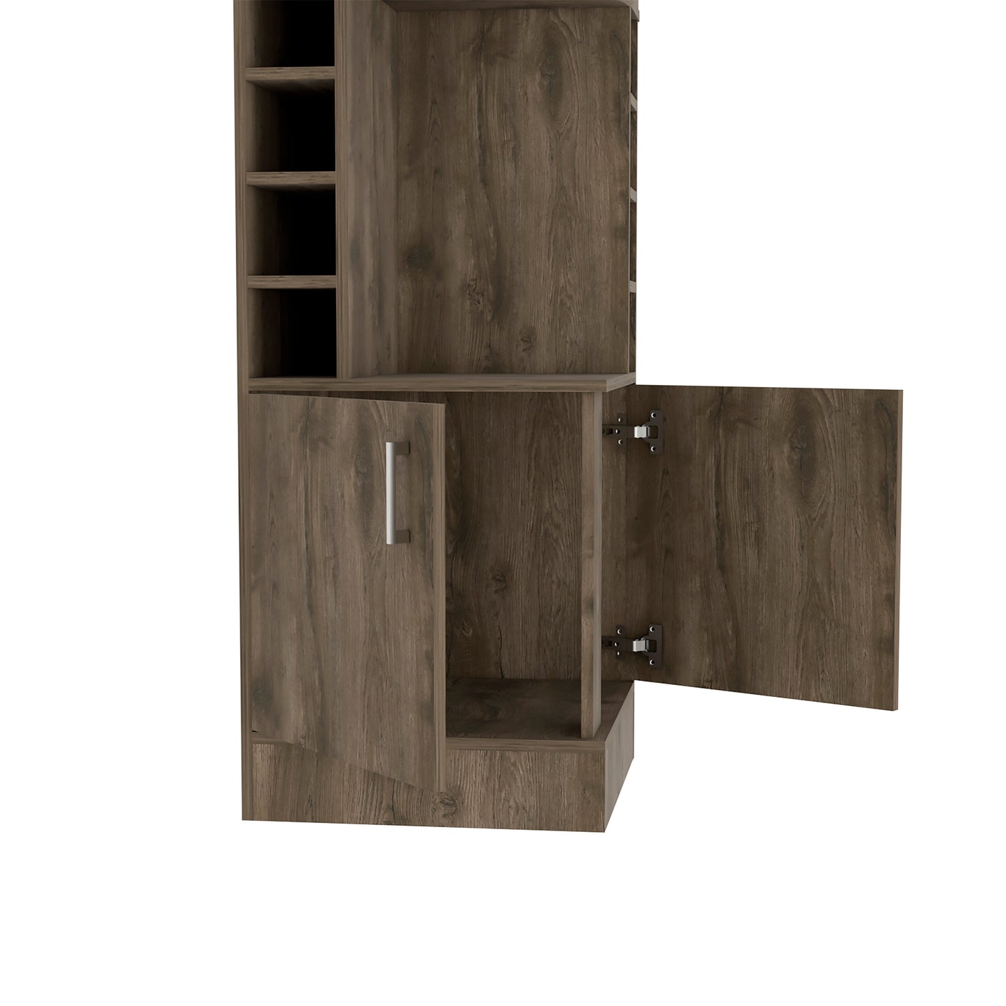 Nikita Corner Bar Cabinet - Dark Brown