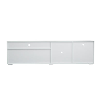 Ivan TV Stand LED High Gloss Doors - White/Black