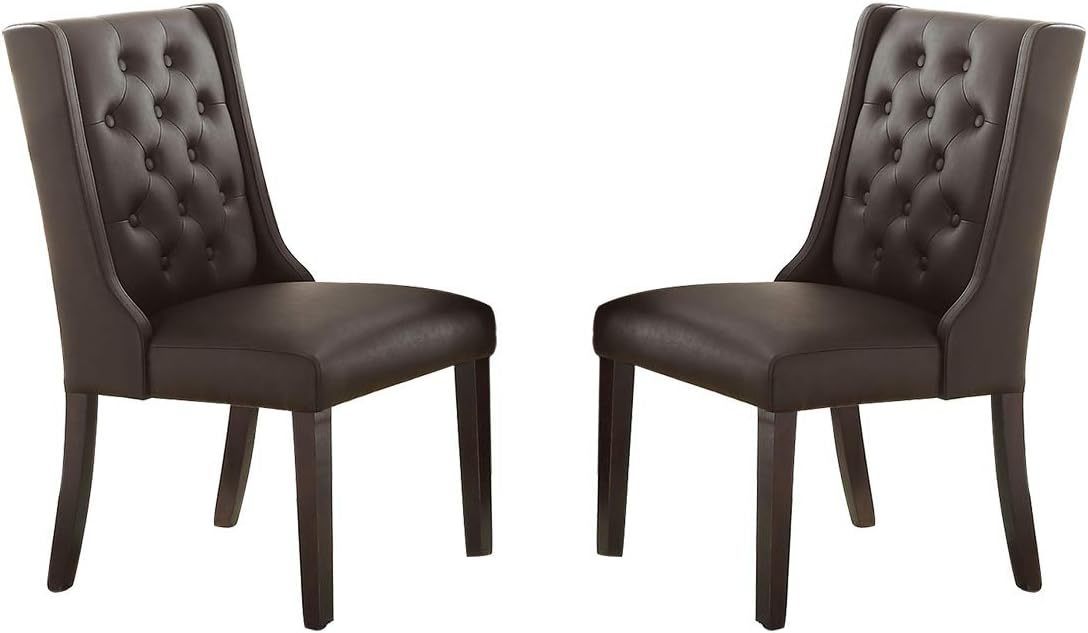 Berry Tufted Dining Chairs (Set of 2) - Espresso