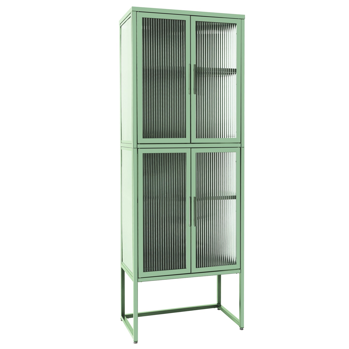 Nera II Tempered Glass Cabinet - Mint Green