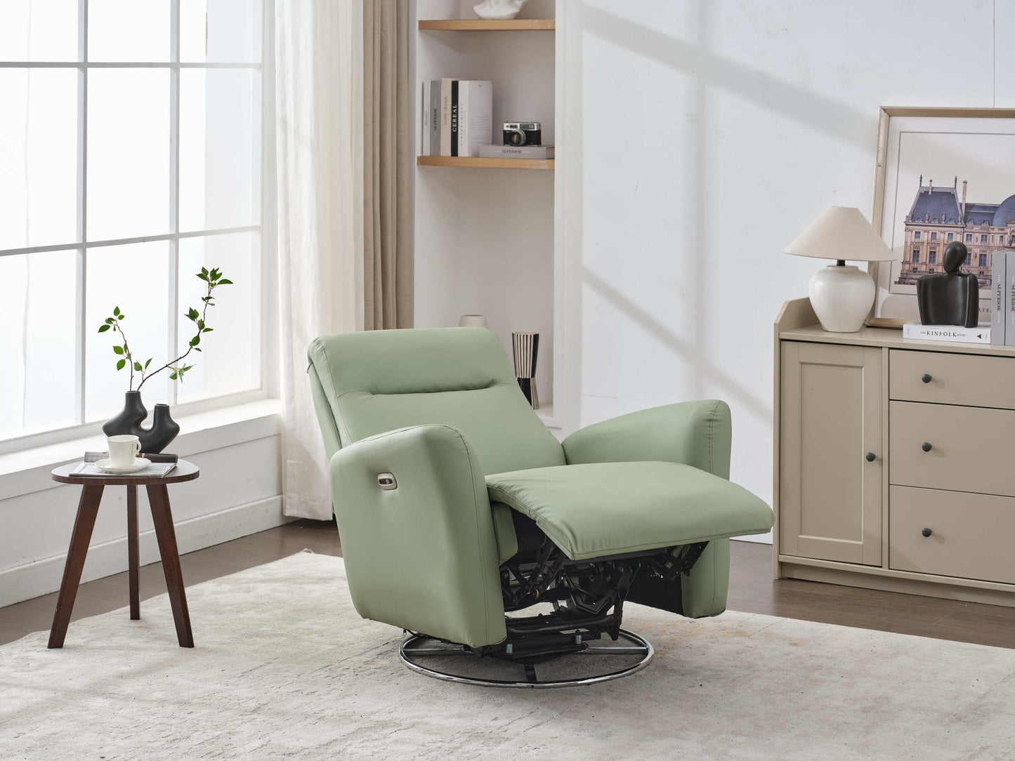 Mosley Swivel Glider Recliner Chair - Green