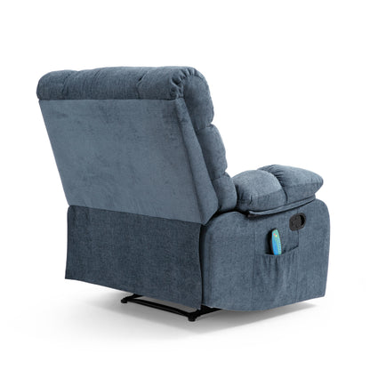 Jovan Power Recliner with Massage - Charcoal