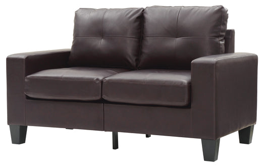 Newbury Modular Loveseat - Dark Brown