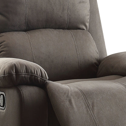 Aeon Polished Recliner with Pillow Top Arm - Charcoal