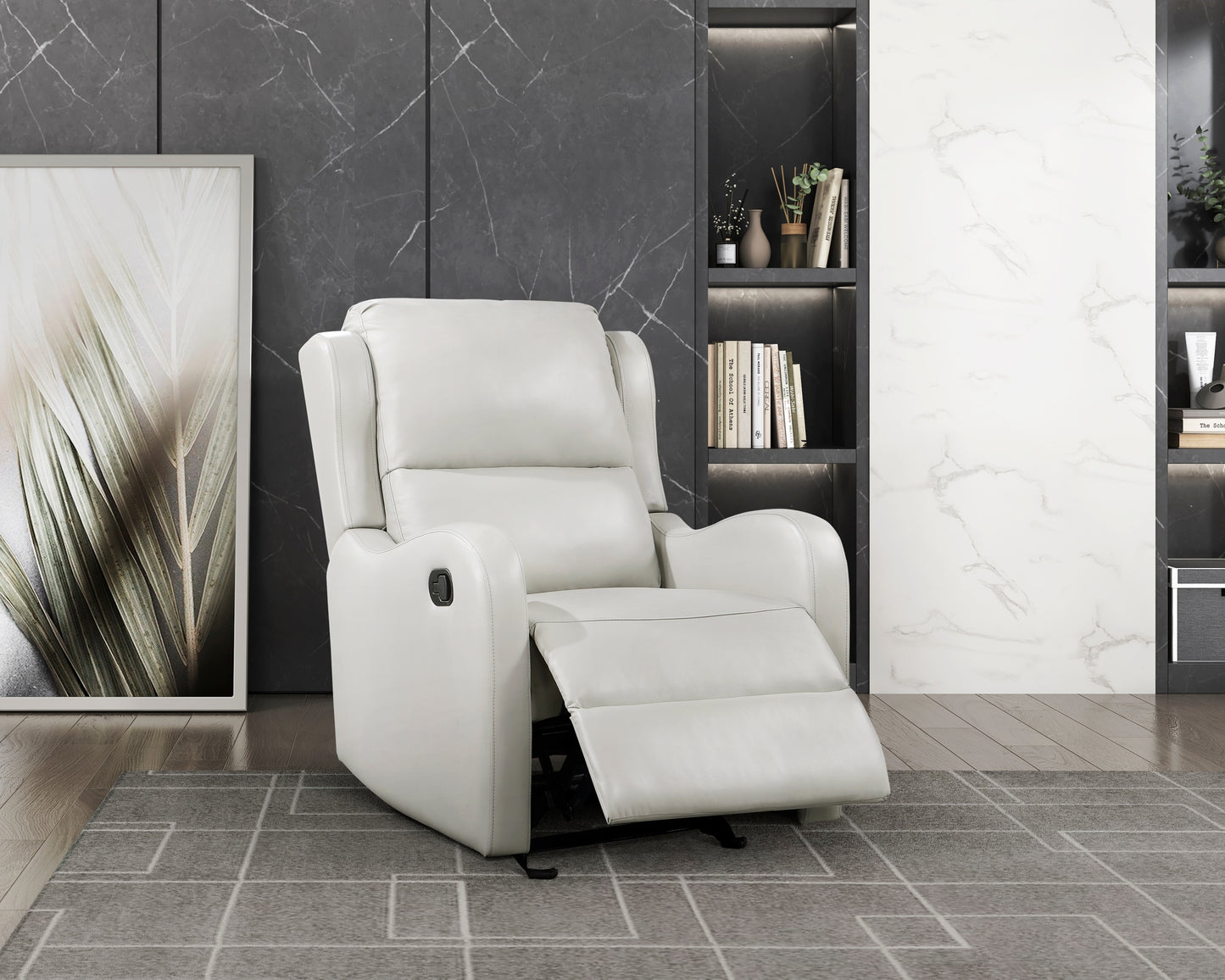 Amaris Faux Leather Upholstery Reclining Chair - Taupe