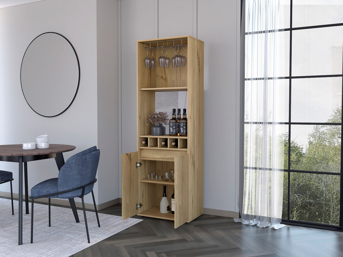 Tucson Bar Cabinet - Light Oak