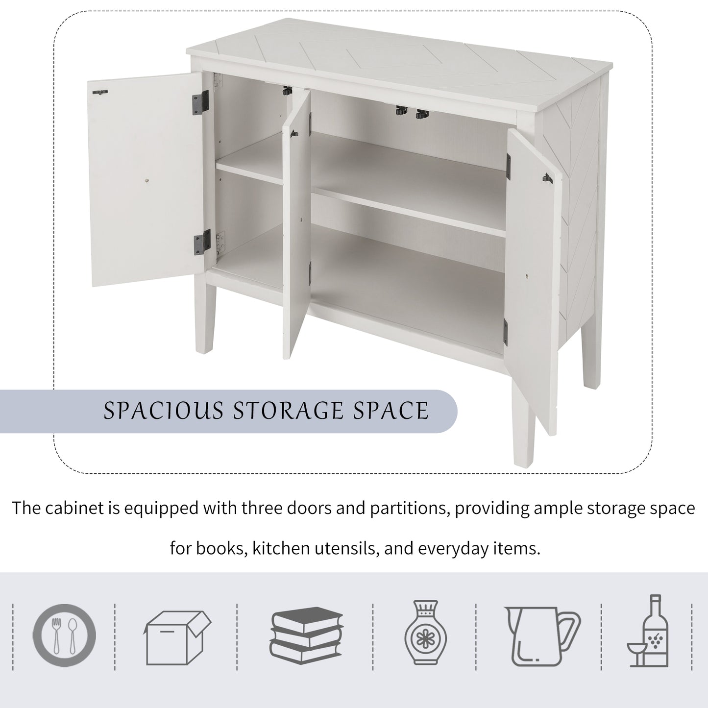 Delena Accent Storage Cabinet - Cream White