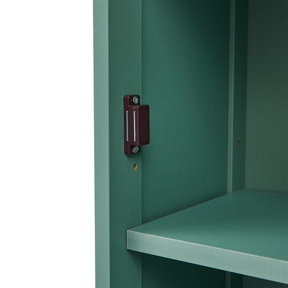 Tower Bathroom Cabinet with Drawer - Green