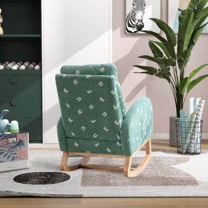 Russo Modern Rocking Chair - Green