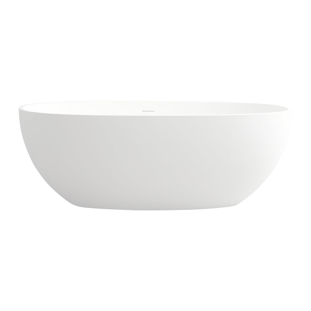 Relaxa 71" Solid Surface Freestanding  Bathtub  -  Matte White