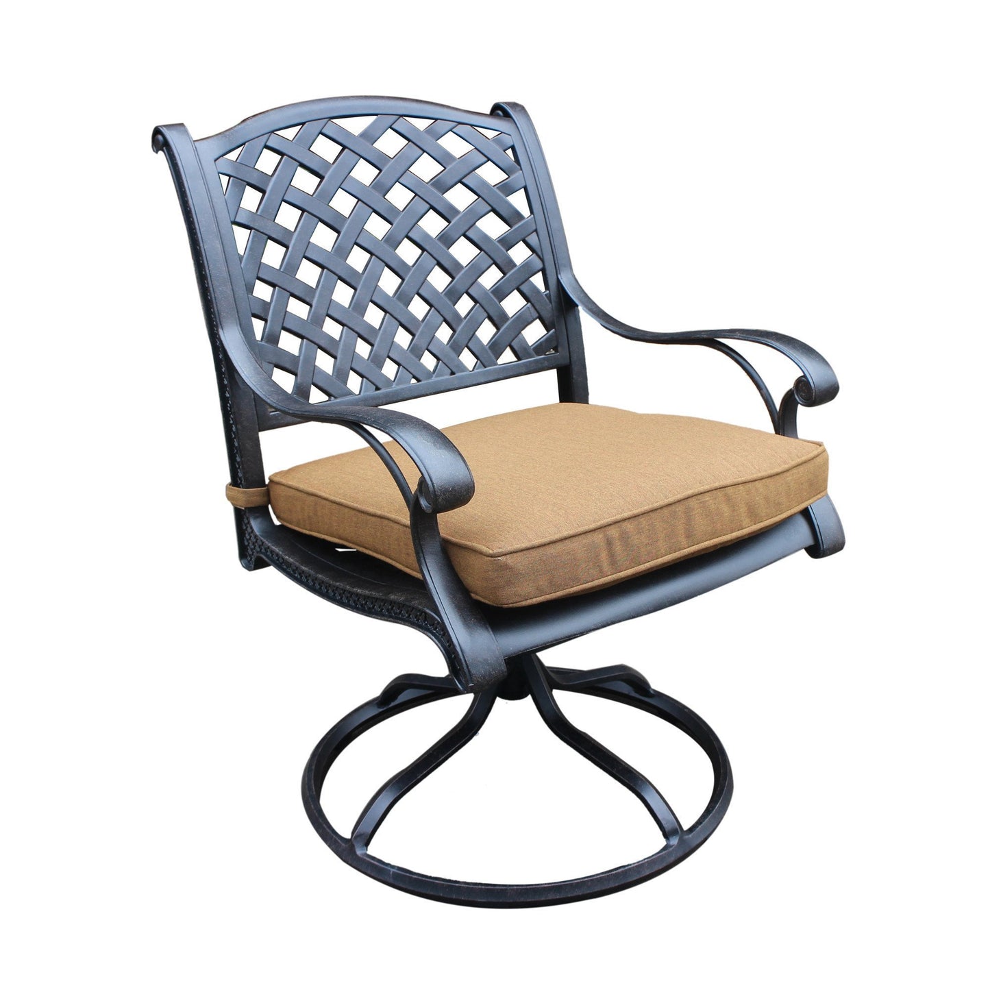 Rosita Patio Dining Swivel Rocker (Set of 2) - Brown