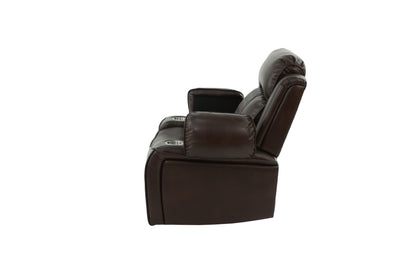 Parker Gel Leatherette Power Motion Recliner Chair - Brown