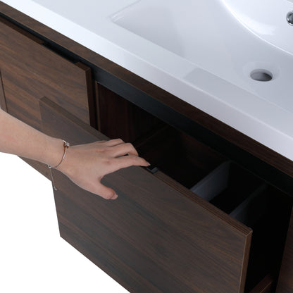 48 Inch Bathroom Cabinet With Sink - Walnut