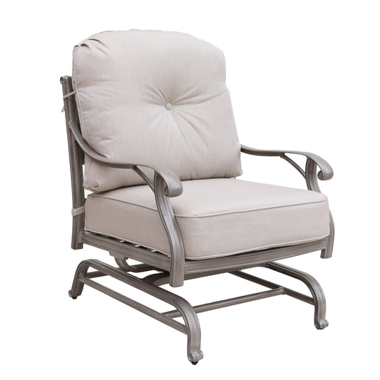 Apoda Cast Aluminum Club Motion Chair With Cushion (Set of 2)