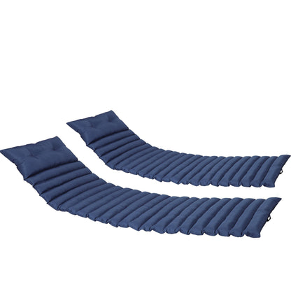 Dio Outdoor Lounge Chair Cushion Replacement (Set of 2) - Navy Blue