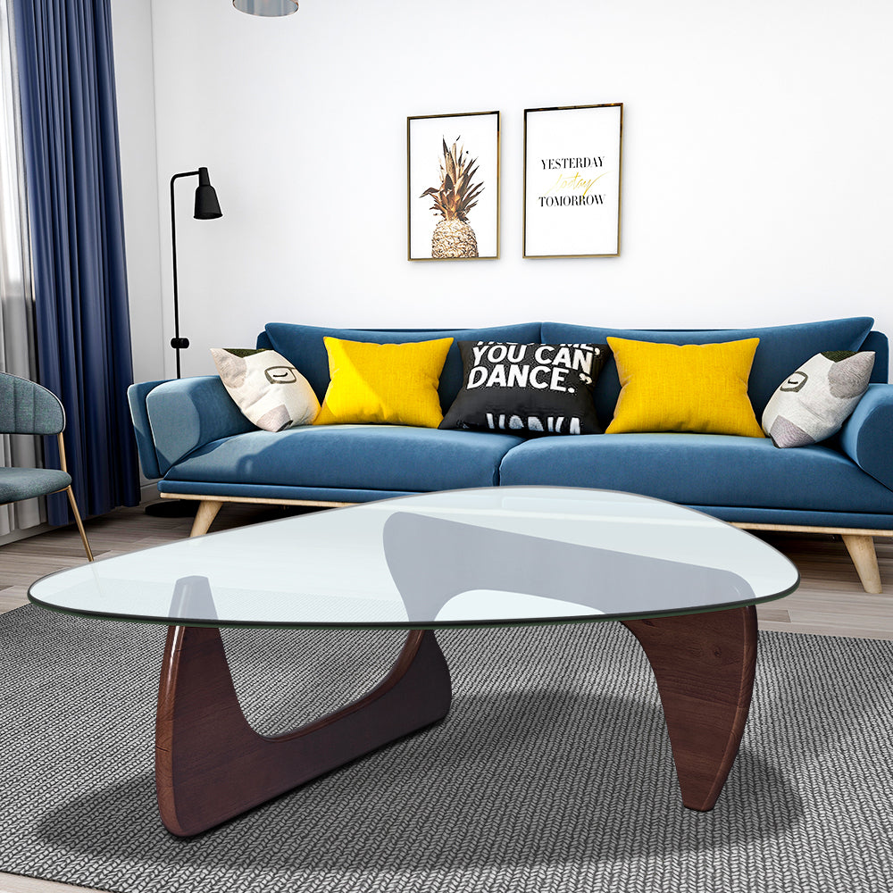 Modern Triangle coffee table - Dark Brown