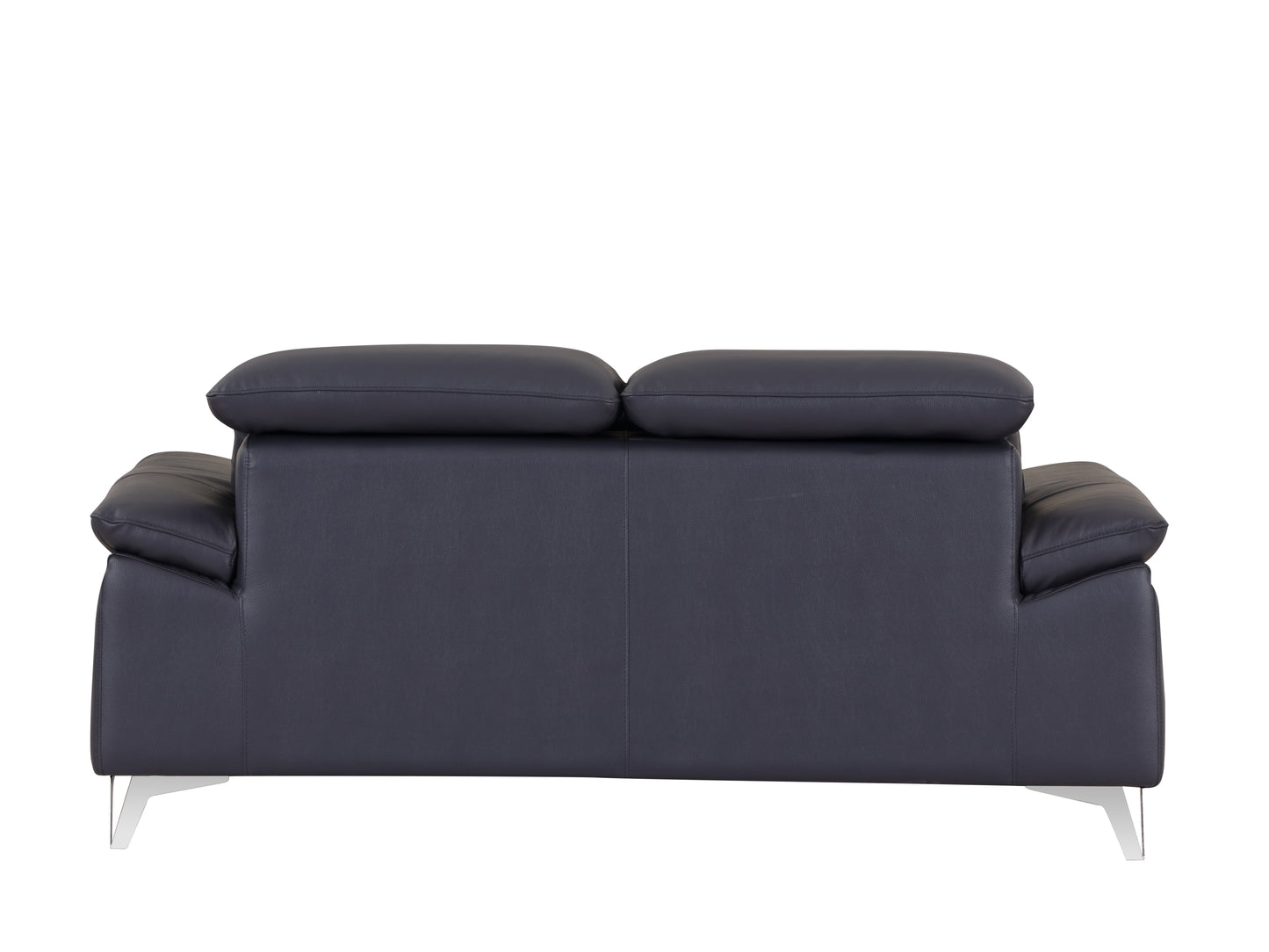 Victor Top Grain Italian Leather Loveseat - Navy