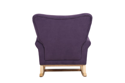 Jarvis Velvet Rocking Chair - Purple