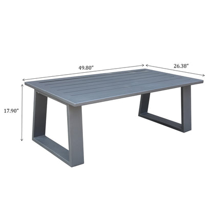 Lela Patio Powder Pewter Coffee Table