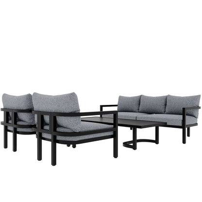 Rosio 4 Pc Outdoor Patio Seating Set - Light Gray