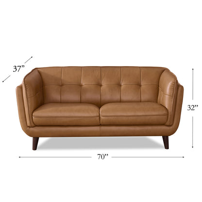 Solana Leather Loveseat