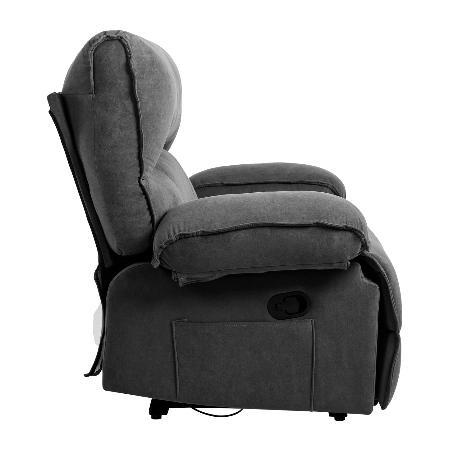 Kenzo Oversized Manual Recliner Chair - Gray