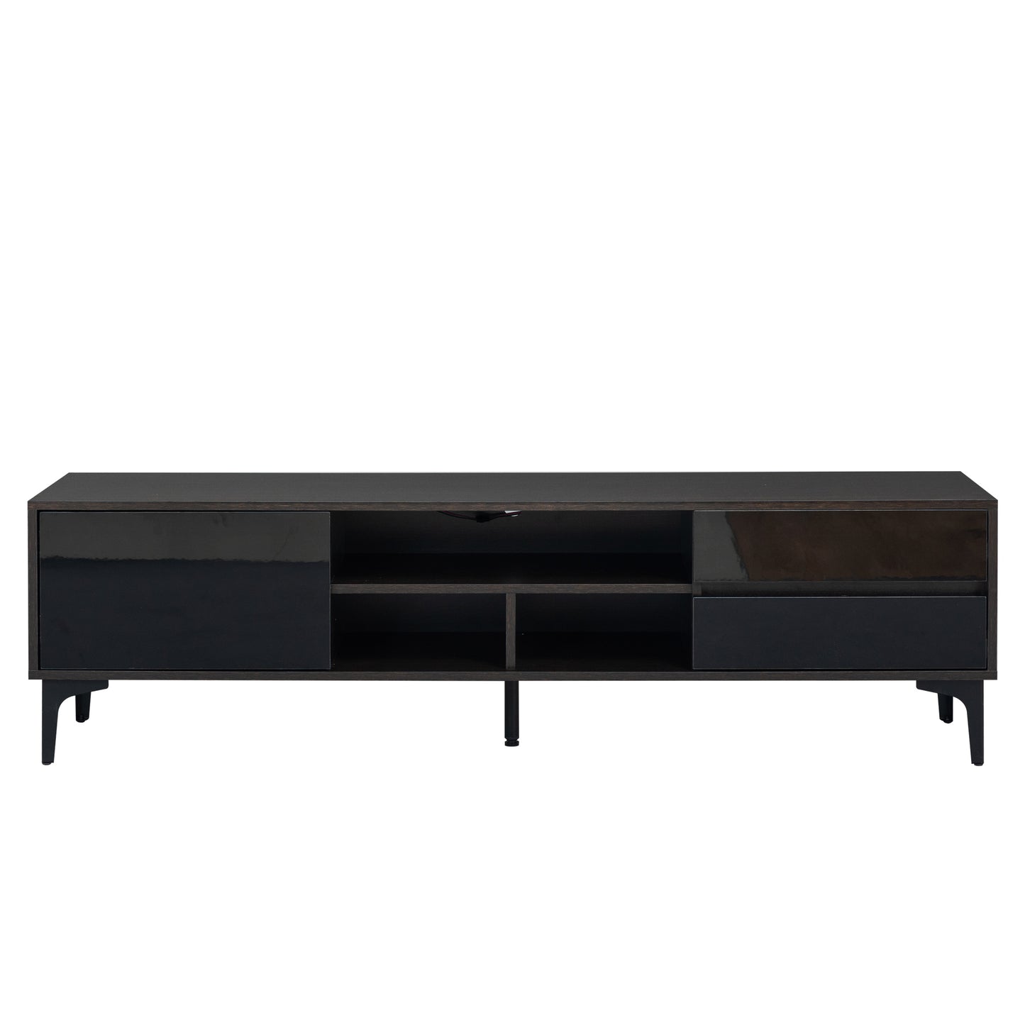 Chicada TV stand with LED remote control lights - Black+Brown