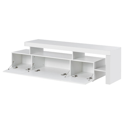 Lancer Modern Style LED Lights TV Cabinet - White