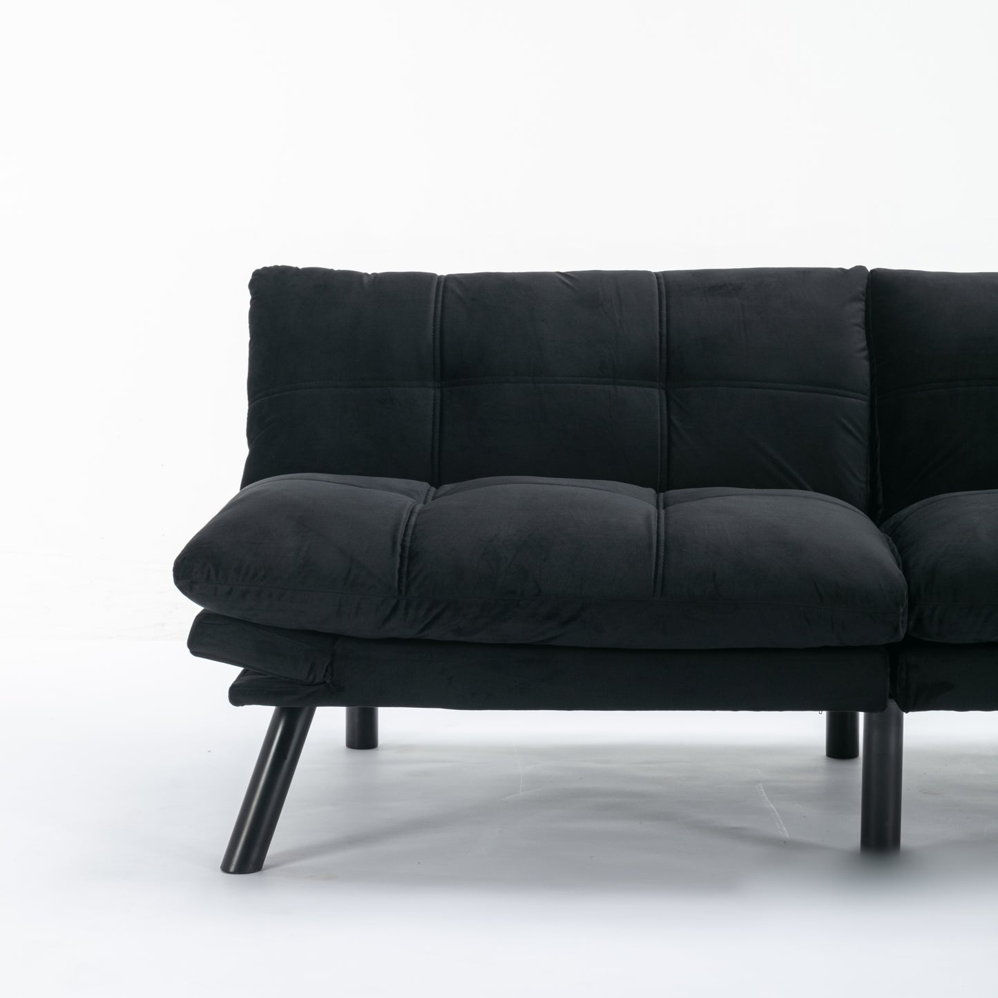 Vega Convertible Folding Modern Sofa Bed - Black