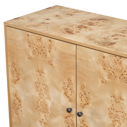 Lesia Pattern Storage Cabinet - Burly Wood