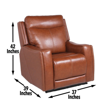 Zu Power Leather Recliner - Brown